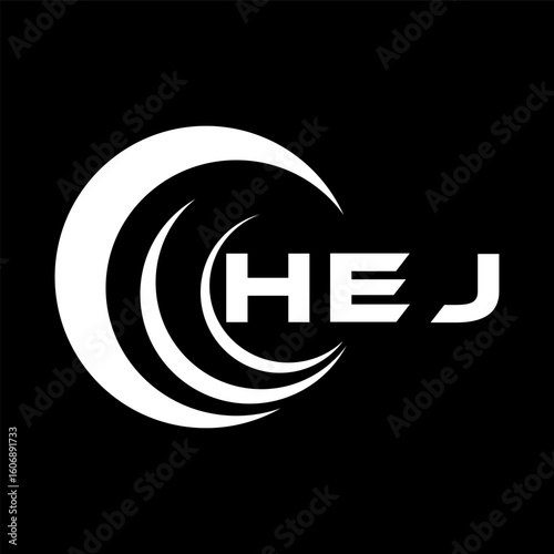 HEJ letter design. HEJ letter technology logo design on a Black background. HEJ Monogram logo design for an entrepreneur and business	