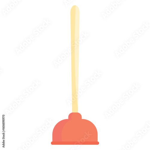 Plunger, Household Cleaning Tool Illustration