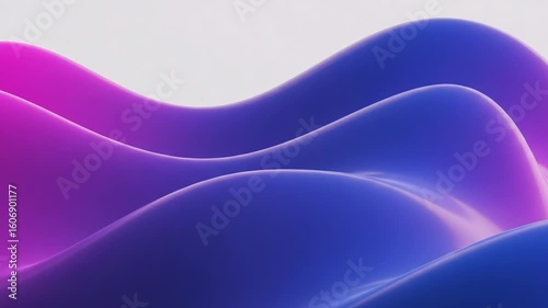 Abstract Waves of Color: A vibrant display of abstract waves in shades of purple and blue, creating a captivating visual experience, evoking feelings of movement and fluidity