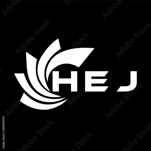 HEJ letter design. HEJ letter technology logo design on a Black background. HEJ Monogram logo design for an entrepreneur and business	