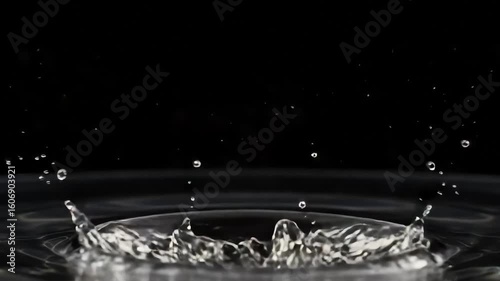 Ephemeral Elegance: A mesmerizing display of water droplets in dynamic motion, showcasing the transient beauty of nature's delicate formations.