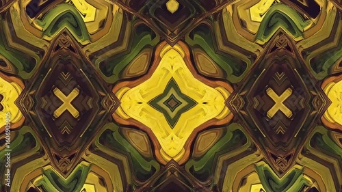 Abstract Kaleidoscope of Colors: A mesmerizing, symmetrical composition features vibrant, organic shapes, and intricate patterns, a feast for the eyes that evokes a sense of wonder.