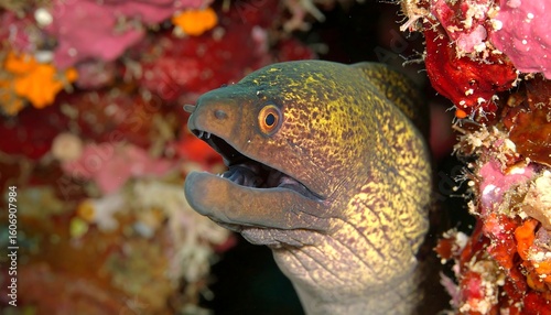 Wallpaper Mural Moray eel in coral reef Torontodigital.ca