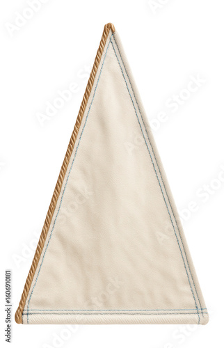Traditional canvas sail with rope luff and bolt rope foot