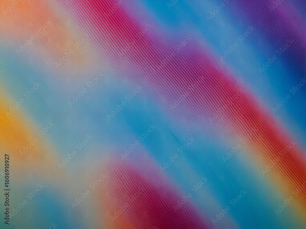 Naklejka premium Fließende Farbwelten: Abstraktion in Orange, Blau und Rot – Ein dynamisches Spiel aus Linien und Kontinuität.