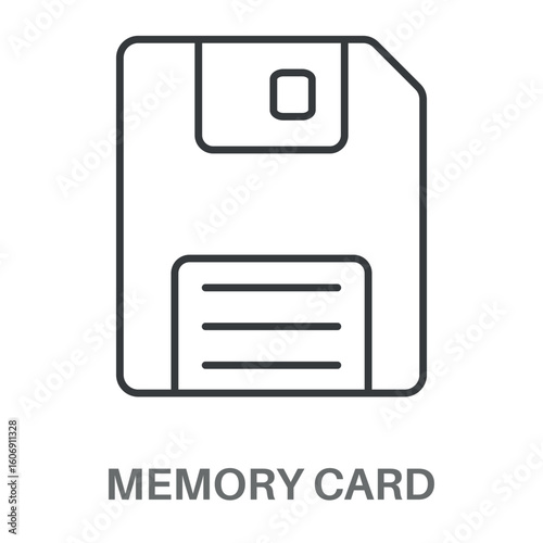 Simple Memory Card Design Icon, Simple Style Design Inspiration For Any Logos Interface And Purpose