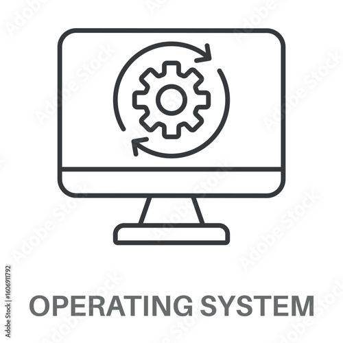 Simple Operating System Design Icon, Simple Style Design Inspiration For Any Logos Interface And Purpose