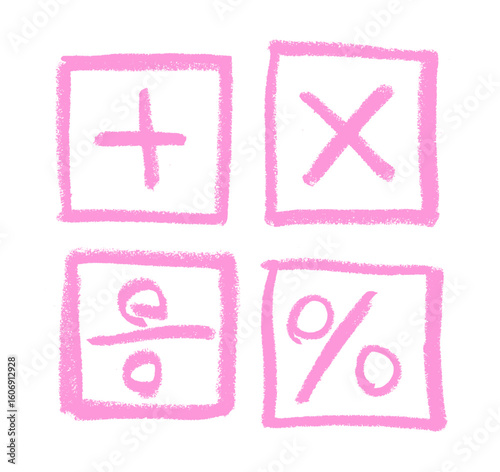 Mathematics Science Research Related Icon Crayon Chalk Doodle Drawing Vector