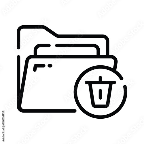 Check out this outline icon of delete folder option