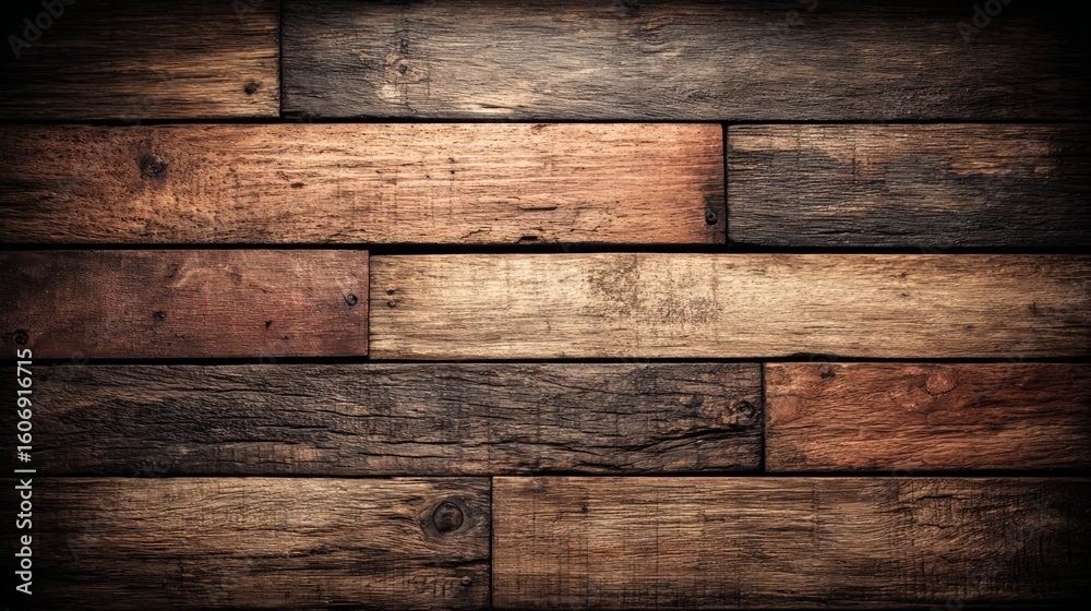 Fototapeta premium Aged Wooden Planks Texture Background