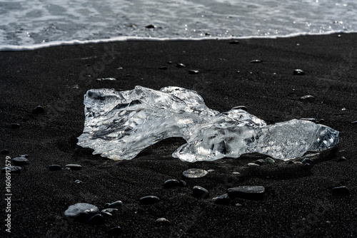 Fototapeta Naklejka Na Ścianę i Meble -  Ice on the beach, South Iceland, Diamond beach