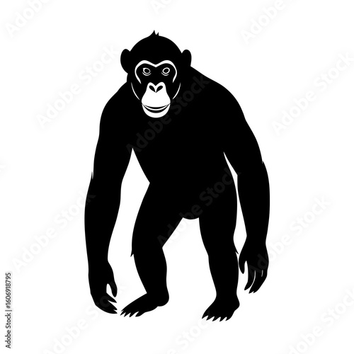 chimpanzee silhouette