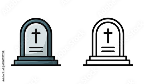 Tombstone Graphics Depicting Death, Mourning and Remembrance Grave Iconography