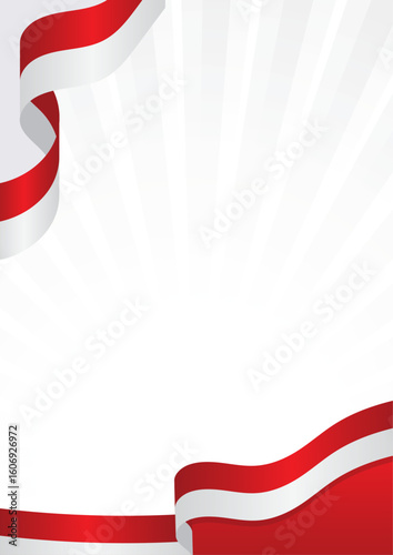 Elegant Red and White Background for Indonesian Independence Day