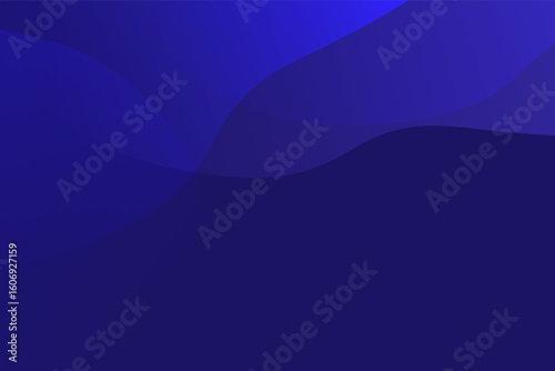 Smooth abstract background with flowing dark blue gradient waves, Perfect for modern design, web, or presentation use
