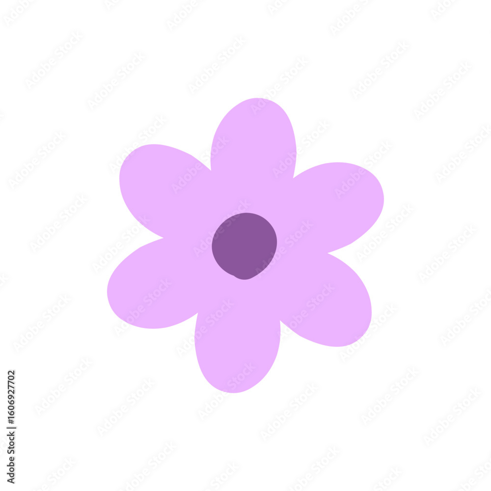 Pink flower illustration isolated on white background with a touch of spring and nature's beauty Pink flower illustration isolated on white background with a touch of spring and nature's beauty