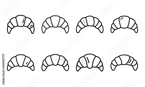Fast Food Vector Icon Set of Burger, Pizza, French Fries, Hot Dog, Soda, Donut, Ice Cream, Flat Color Illustration for Restaurant Menu, Cafe, Sticker, Social Media, on White Background