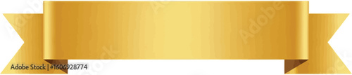 Download golden ribbon banner vector illustration for graphic design and decoration use