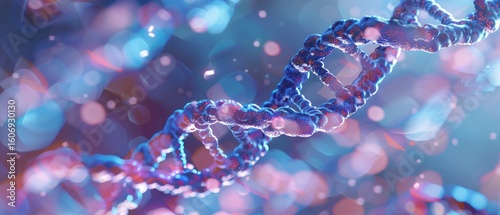 Fundamental process of cell division and genetic inheritance DNA strand splitting spiral line stripe.