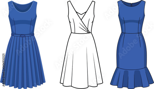 Explore stylish dress designs fashion illustration for women dressmaking patterns