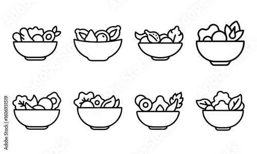 Fast Food Vector Icon Set of Burger, Pizza, French Fries, Hot Dog, Soda, Donut, Ice Cream, Flat Color Illustration for Restaurant Menu, Cafe, Sticker, Social Media, on White Background