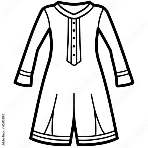 Salwar Kameez Traditional Outfit – Art Vector Illustration