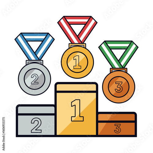 gold silver and bronze medal