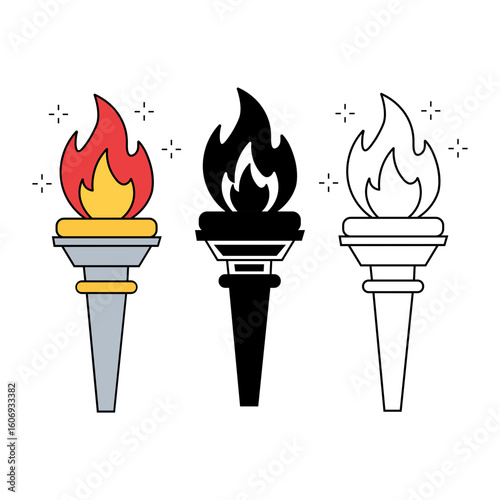 Olympic flame vector