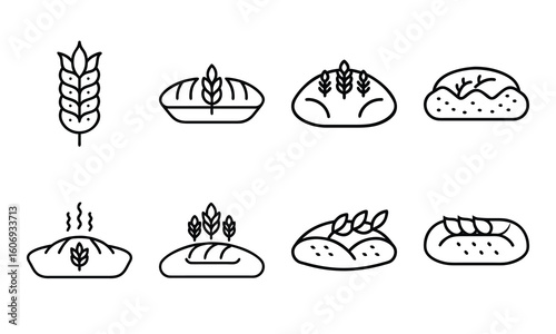 Fast Food Vector Icon Set of Burger, Pizza, French Fries, Hot Dog, Soda, Donut, Ice Cream, Flat Color Illustration for Restaurant Menu, Cafe, Sticker, Social Media, on White Background