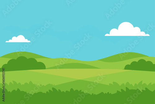 landscape with mountains and clouds