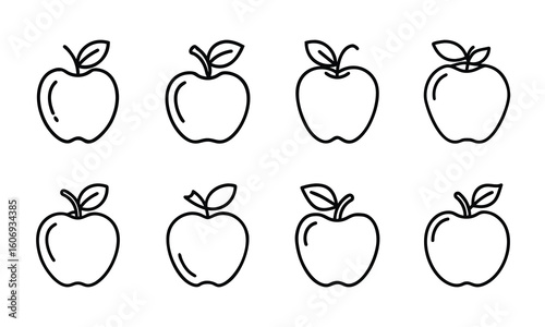 Fast Food Vector Icon Set of Burger, Pizza, French Fries, Hot Dog, Soda, Donut, Ice Cream, Flat Color Illustration for Restaurant Menu, Cafe, Sticker, Social Media, on White Background