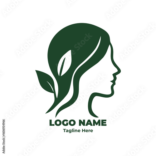 Minimalist Abstract Emblem: Premium Organic Logo for Eco-Friendly Beauty Brands