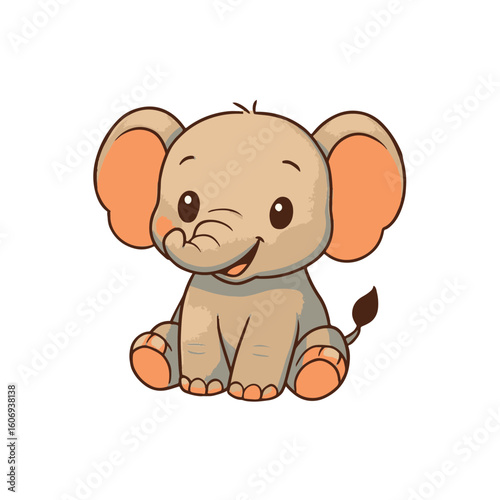 Cartoon elephant vector illustration