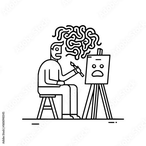 Ai generated art neural network machine learning deep learning artificial intelligence vector design