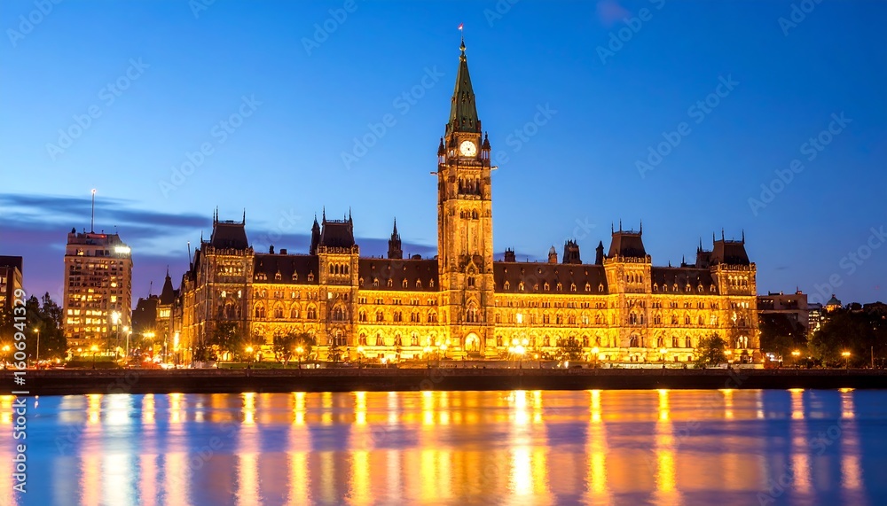 Fototapeta premium Parliament Buildings at Night