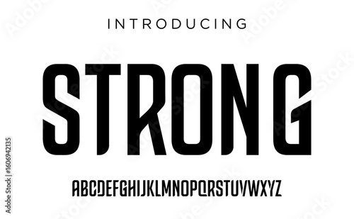 Futuristic modern geometric font logo. racing font, workshop, automotive, digital technology abstract alphabet. 