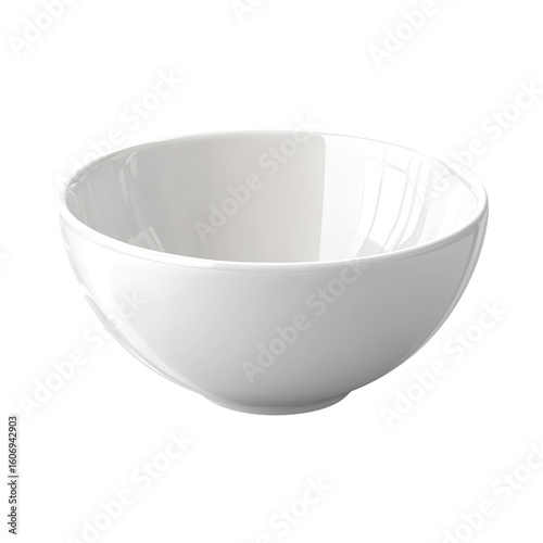 White bowl isolated on transparent png