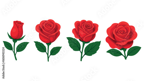 Rose Bouquet Floral Illustration Valentine’s Day, Wedding Invitation, Gift Card & Save the Date Couple Card Marriage Design