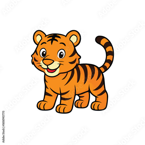 Cartoon tiger vector illustration