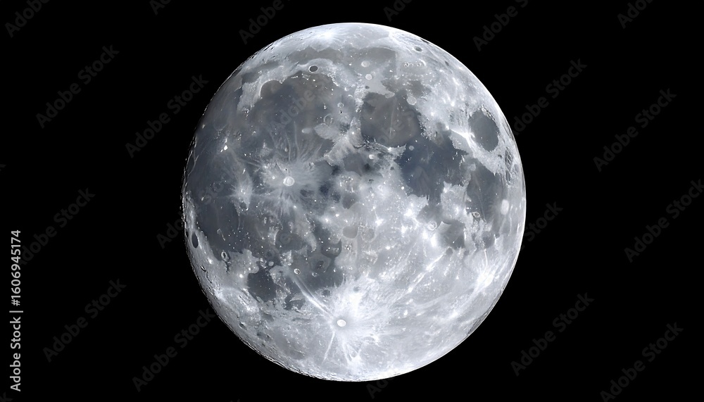 Obraz premium Full moon, detailed surface (1)