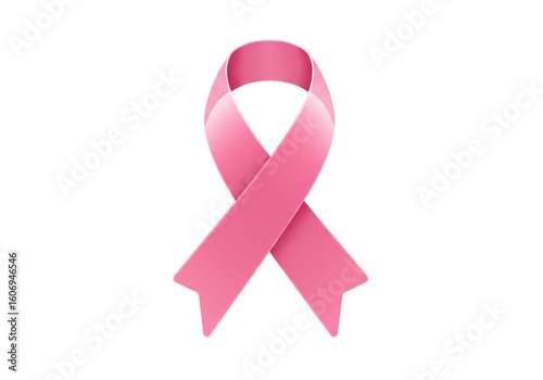 Isolated Pink Ribbon Breast Cancer