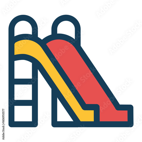 illustration of a slide toy children icon