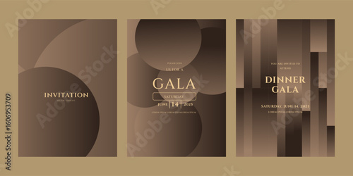 Elegant Gala Dinner Invitation Templates  – Modern Vector Design