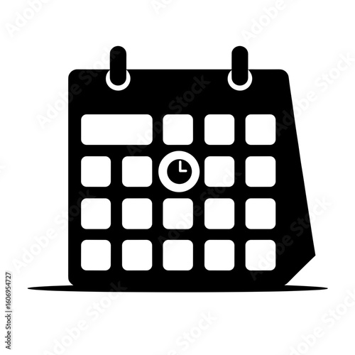 Silhouette calendar page with deadlines and project notes – Time planning, work milestone