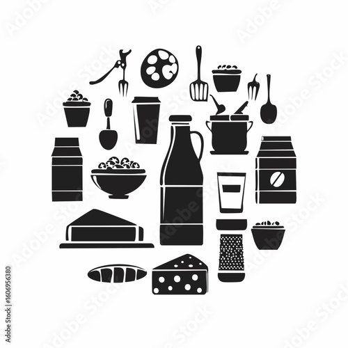 Delightful food ingredient silhouette collection for vibrant culinary creations