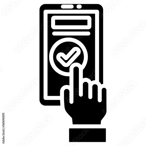 Online Booking glyph icon