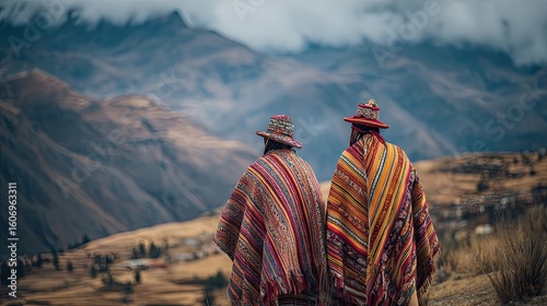 Traditional clothing with Andean patterns