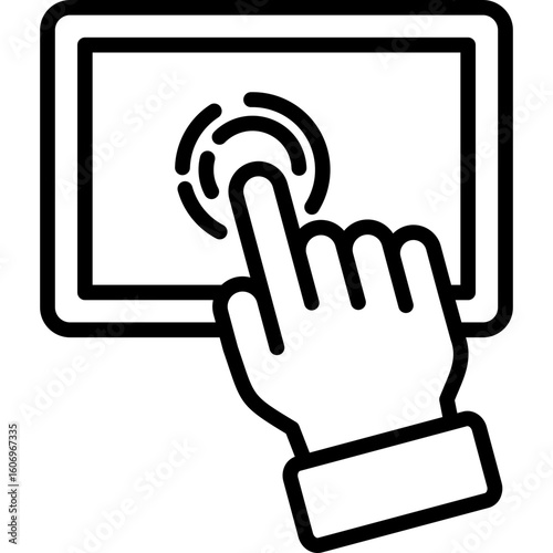 Touchscreen line icon