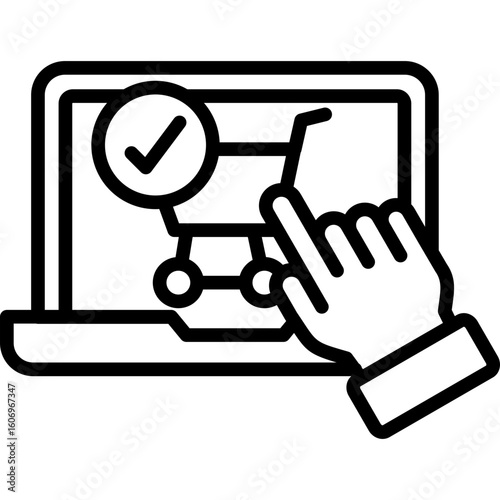 Self Checkout line icon