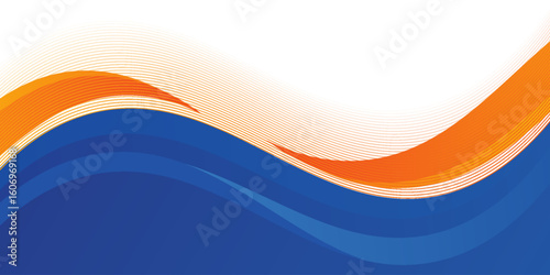 abstract blue orange corporate background with 3d concept. abstract white background with blue  and orange wave background banner with formal concept for banner advertisement announcement certificate
